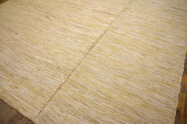 Contemporary shaker style flat-weave rug 9'ã—12' â€” beige & cream - detail view 10