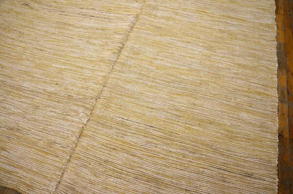 Contemporary shaker style flat-weave rug 9'ã—12' â€” beige & cream - detail view 11