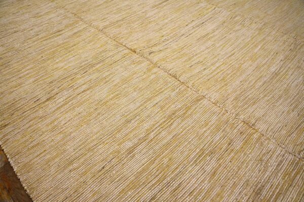 Contemporary shaker style flat-weave rug 9'ã—12' â€” beige & cream - detail view 2