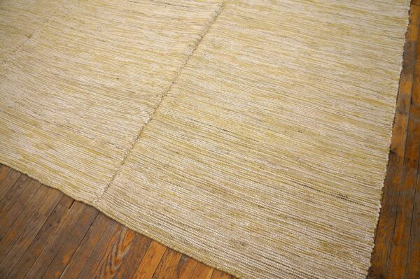 Contemporary shaker style flat-weave rug 9'ã—12' â€” beige & cream - detail view 3