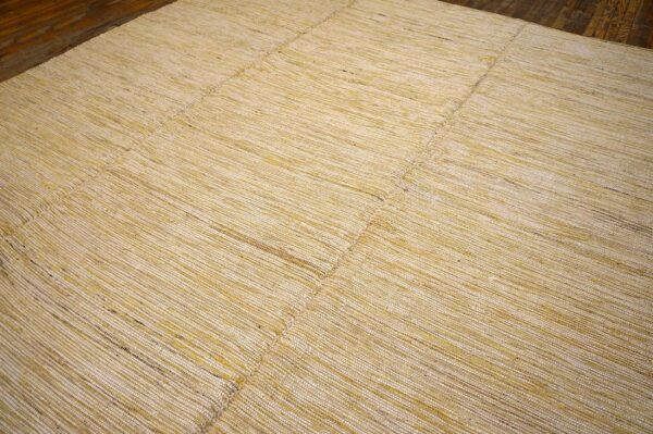 Contemporary shaker style flat-weave rug 9'ã—12' â€” beige & cream - detail view 7