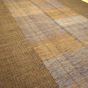 Contemporary Shaker Style Flat-Weave Rug â€” Brown Field - detail view 2