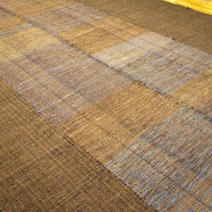 Contemporary Shaker Style Flat-Weave Rug â€” Brown Field - detail view 3
