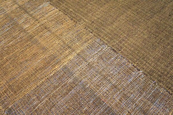 Contemporary shaker style flat-weave rug â€” brown field - detail view 4
