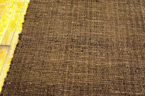 Contemporary shaker style flat-weave rug â€” brown field - detail view 5