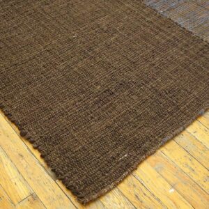 Contemporary Shaker Style Flat-Weave Rug â€” Brown Field - detail view 6