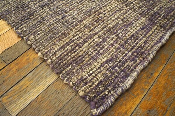 Contemporary shaker style flat-weave rug 8'ã—10' â€” earth tones - detail view 4