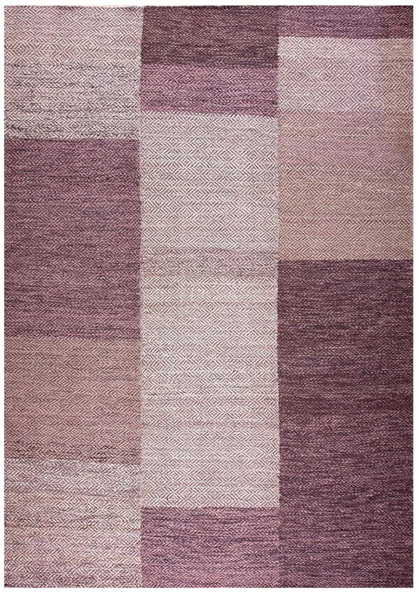 Contemporary shaker style flat-weave rug â€” earth-tones