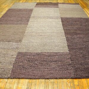 Contemporary Shaker Style Flat-Weave Rug â€” Earth-Tones - detail view 1