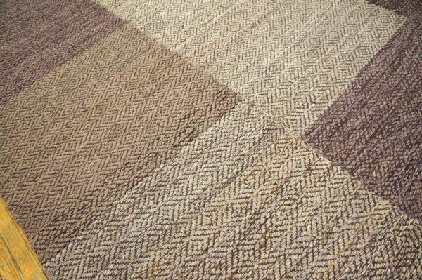 Contemporary shaker style flat-weave rug â€” earth-tones - detail view 2