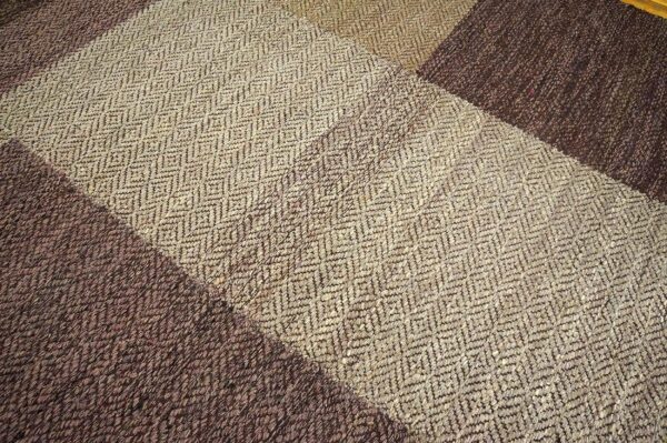 Contemporary shaker style flat-weave rug â€” earth-tones - detail view 5