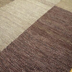 Contemporary Shaker Style Flat-Weave Rug â€” Earth-Tones - detail view 6