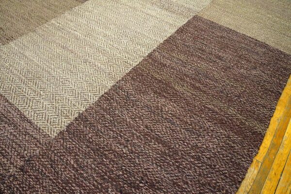 Contemporary shaker style flat-weave rug â€” earth-tones - detail view 6