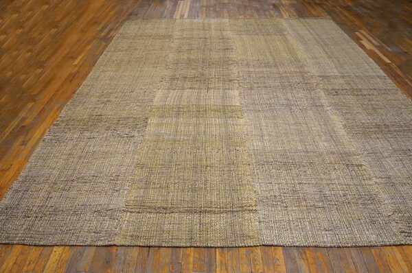 Contemporary shaker style flat-weave rug 10'ã—14' â€” earth tones, allover design - detail view 1
