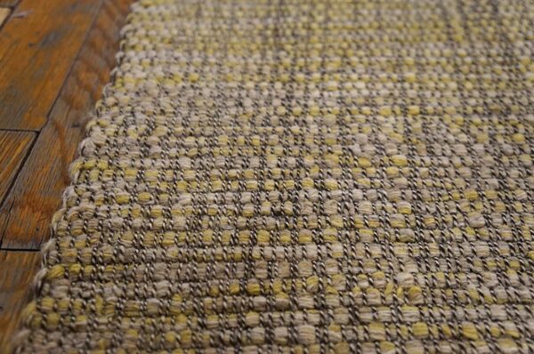 Contemporary shaker style flat-weave rug 10'ã—14' â€” earth tones, allover design - detail view 2
