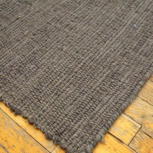Contemporary Shaker Style Flat-Weave Rug â€” Gray-Brown Color - detail view 9