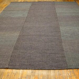 Contemporary Shaker Style Flat-Weave Rug â€” Gray-Brown Color - detail view 1