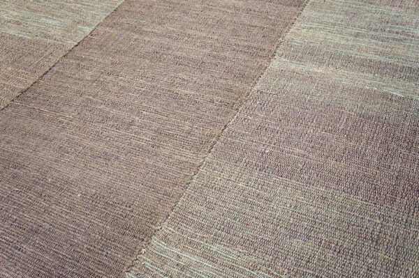 Contemporary shaker style flat-weave rug â€” gray-brown color - detail view 4