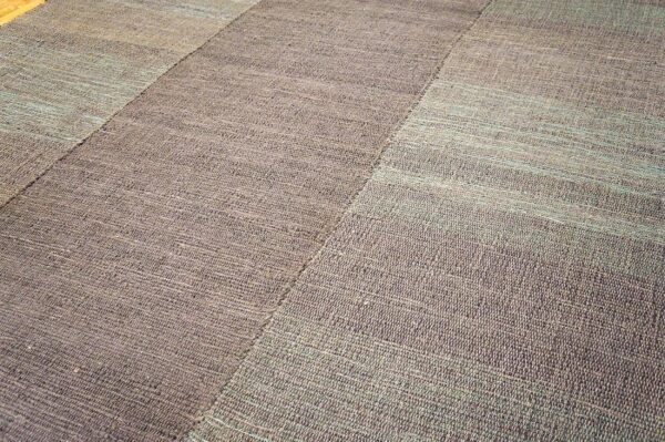 Contemporary shaker style flat-weave rug â€” gray-brown color - detail view 7