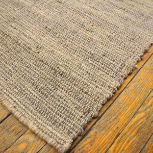 Contemporary Shaker Style Flat-Weave Rug â€” Gray Square Design - detail view 9