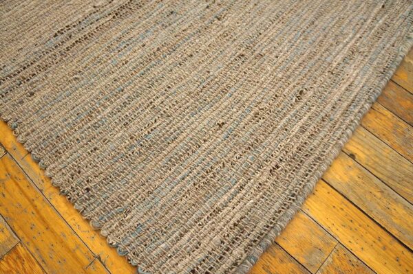 Contemporary shaker style flat-weave rug â€” gray square design - detail view 13
