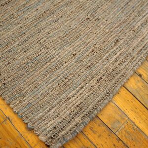 Contemporary Shaker Style Flat-Weave Rug â€” Gray Square Design - detail view 14