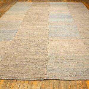 Contemporary Shaker Style Flat-Weave Rug â€” Gray Square Design - detail view 1