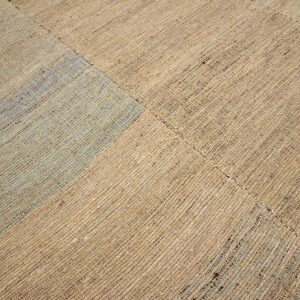Contemporary Shaker Style Flat-Weave Rug â€” Gray Square Design - detail view 3