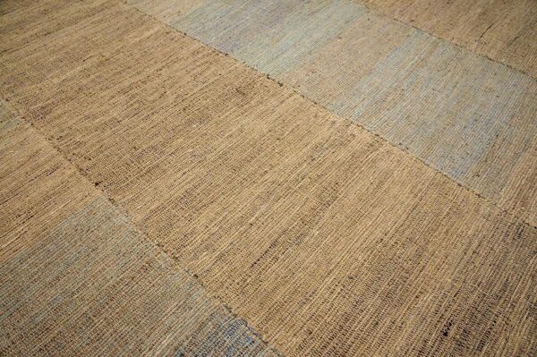 Contemporary shaker style flat-weave rug â€” gray square design - detail view 5