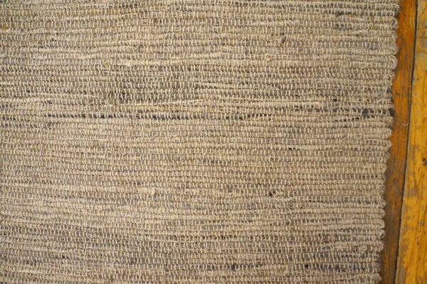 Contemporary shaker style flat-weave rug â€” gray square design - detail view 8