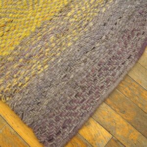 Contemporary Shaker Style Flat-Weave Rug â€” Gray & Yellow Combination - detail view 11