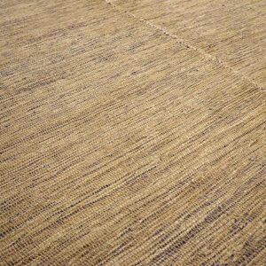 Contemporary Shaker Style Flat-Weave Rug â€” Light Brown Ground - detail view 1