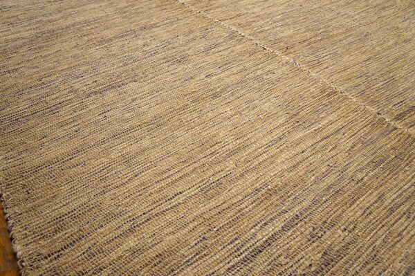 Contemporary shaker style flat-weave rug â€” light brown ground - detail view 1