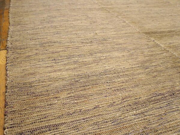Contemporary shaker style flat-weave rug â€” light brown ground - detail view 4