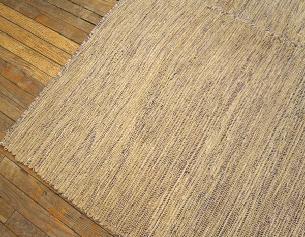 Contemporary shaker style flat-weave rug â€” light brown ground - detail view 5