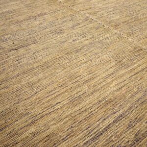 Contemporary Shaker Style Flat-Weave Rug â€” Light Brown Ground - detail view 6