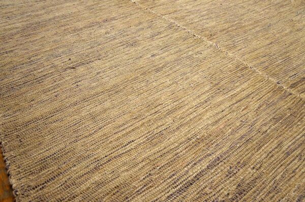 Contemporary shaker style flat-weave rug â€” light brown ground - detail view 6