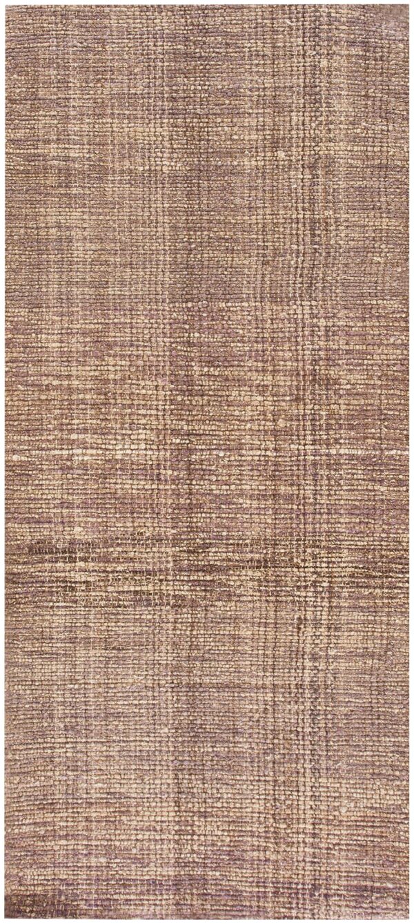 Contemporary shaker style flat-weave rug â€” modern beige & brown