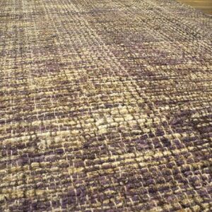 Contemporary Shaker Style Flat-Weave Rug â€” Modern Beige & Brown - detail view 2