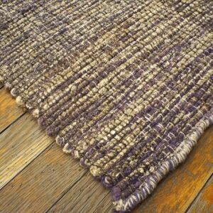 Contemporary Shaker Style Flat-Weave Rug â€” Modern Beige & Brown - detail view 4