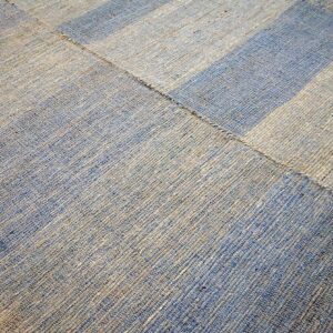 Contemporary Shaker Style Flat-Weave Rug 9'Ã—11' â€” Multi-Blue Composition - detail view 2