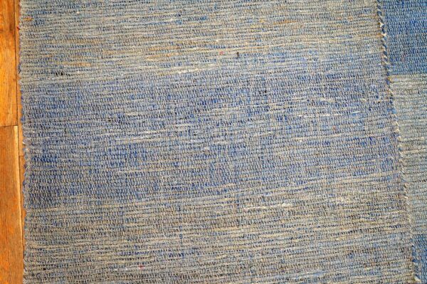 Contemporary shaker style flat-weave rug 9'ã—11' â€” multi-blue composition - detail view 3