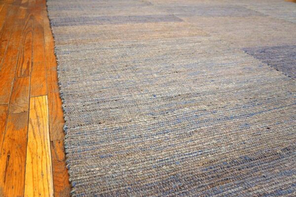 Contemporary shaker style flat-weave rug â€” multi blue-gray color - detail view 3