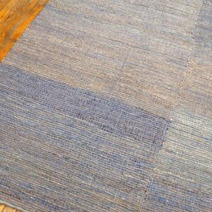 Contemporary Shaker Style Flat-Weave Rug â€” Multi Blue-Gray Color - detail view 7