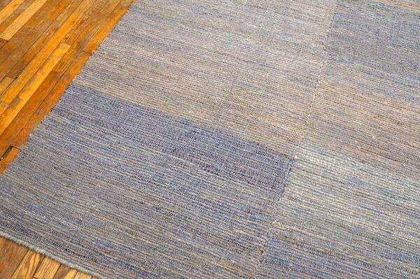 Contemporary shaker style flat-weave rug â€” multi blue-gray color - detail view 7