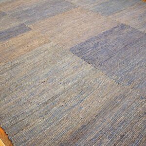 Contemporary Shaker Style Flat-Weave Rug â€” Multi Blue-Gray Color - detail view 2