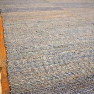 Contemporary Shaker Style Flat-Weave Rug â€” Multi Blue-Gray Color - detail view 3