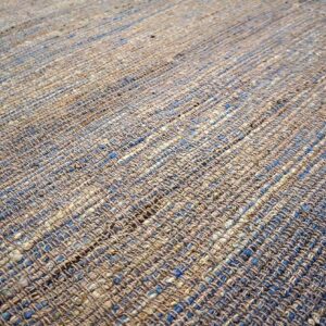 Contemporary Shaker Style Flat-Weave Rug â€” Multi Blue-Gray Color - detail view 4