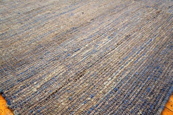 Contemporary shaker style flat-weave rug â€” multi blue-gray color - detail view 4