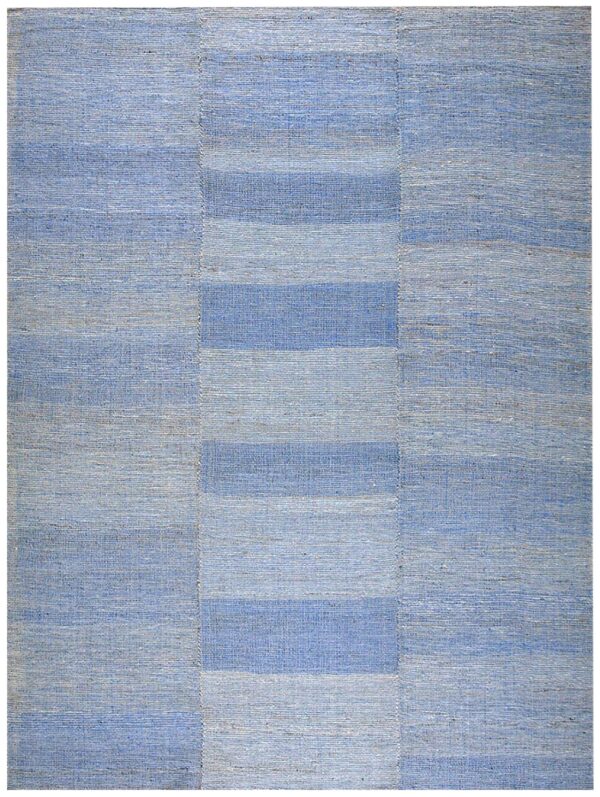 Contemporary shaker style flat-weave rug 8'ã—11' â€” multi blue ground